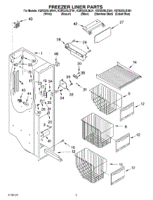 04 - Freezer Liner parts for Kitchenaid Refrigerator KSRU25ILBL01 from AppliancePartsPros.com