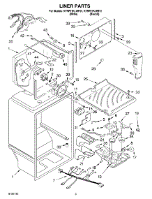 02 - Liner parts for Kitchenaid Refrigerator KTRP21KLBT01 from AppliancePartsPros.com