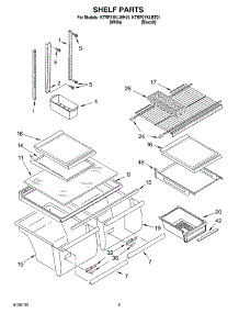 03 - Shelf parts for Kitchenaid Refrigerator KTRP21KLBT01 from AppliancePartsPros.com