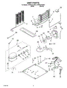 05 - Unit parts for Kitchenaid Refrigerator KTRP21KLBT01 from AppliancePartsPros.com