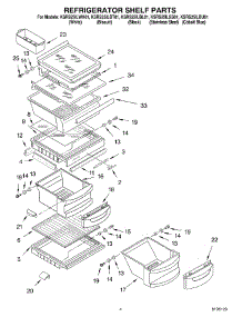 03 - Refrigerator Shelf parts for Kitchenaid Refrigerator KSRU25ILBT01 from AppliancePartsPros.com