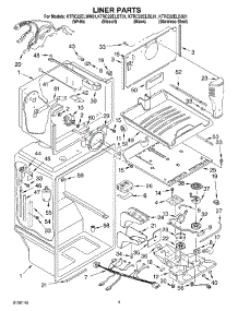 02 - Liner parts for Kitchenaid Refrigerator KTRC22ELBL01 from AppliancePartsPros.com