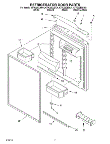 04 - Refrigerator Door parts for Kitchenaid Refrigerator KTRC22ELBL01 from AppliancePartsPros.com