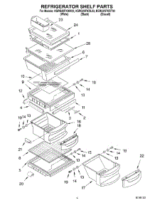 03 - Refrigerator Shelf parts for Kitchenaid Refrigerator KSRG25FKBT03 from AppliancePartsPros.com