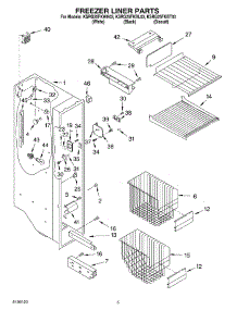 04 - Freezer Liner parts for Kitchenaid Refrigerator KSRG25FKBT03 from AppliancePartsPros.com