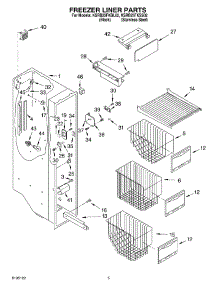 04 - Freezer Liner parts for Kitchenaid Refrigerator KSRS25FKSS02 from AppliancePartsPros.com
