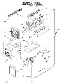 12 - Ice Maker, Optional parts for Kitchenaid Refrigerator KSRS25FKBL02 from AppliancePartsPros.com