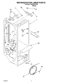 02 - Refrigerator Liner parts for Whirlpool Refrigerator 4KSRS22CHT02 from AppliancePartsPros.com