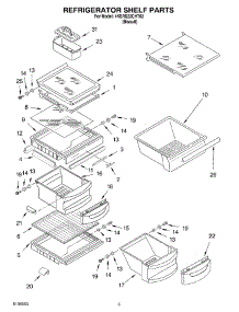 04 - Refrigerator Shelf parts for Whirlpool Refrigerator 4KSRS22CHT02 from AppliancePartsPros.com