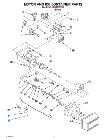 05 - Motor And Ice Container parts for Whirlpool Refrigerator 4KSRS22CHT02 from AppliancePartsPros.com