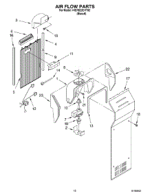11 - Air Flow parts for Whirlpool Refrigerator 4KSRS22CHT02 from AppliancePartsPros.com