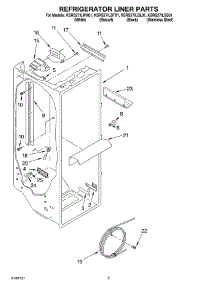 02 - Refrigerator Liner parts for Kitchenaid Refrigerator KSRS27ILBT01 from AppliancePartsPros.com