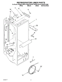 02 - Refrigerator Liner parts for Kitchenaid Refrigerator KSRS27ILBL00 from AppliancePartsPros.com