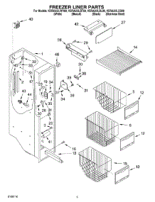 04 - Freezer Liner Parts parts for Kitchenaid Refrigerator KSRA25ILBL00 from AppliancePartsPros.com