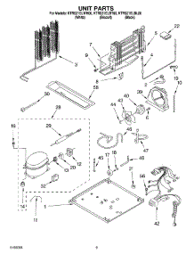 05 - Unit parts for Kitchenaid Refrigerator KTRS21ELBL00 from AppliancePartsPros.com