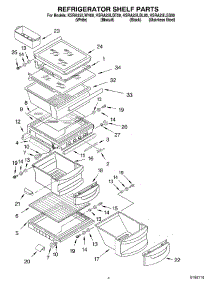 03 - Refrigerator Shelf Parts parts for Kitchenaid Refrigerator KSRA25ILBT00 from AppliancePartsPros.com