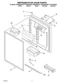 04 - Refrigerator Door parts for Kitchenaid Refrigerator KTRA22ELBT00 from AppliancePartsPros.com