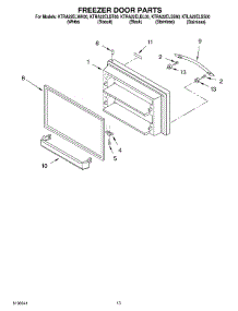 07 - Freezer Door parts for Kitchenaid Refrigerator KTRA22ELBT00 from AppliancePartsPros.com