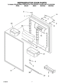 04 - Refrigerator Door parts for Kitchenaid Refrigerator KTRA19ELWH00 from AppliancePartsPros.com