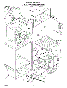 02 - Liner parts for Kitchenaid Refrigerator KTRP21KLWH00 from AppliancePartsPros.com