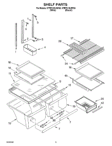 03 - Shelf parts for Kitchenaid Refrigerator KTRP21KLWH00 from AppliancePartsPros.com