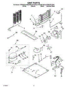 05 - Unit parts for Kitchenaid Refrigerator KTRC22ELBL00 from AppliancePartsPros.com