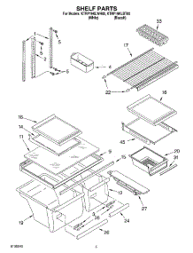 03 - Shelf parts for Kitchenaid Refrigerator KTRP19KLWH00 from AppliancePartsPros.com