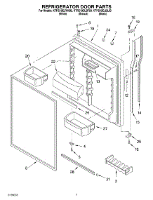 04 - Refrigerator Door parts for Kitchenaid Refrigerator KTRS19ELBT00 from AppliancePartsPros.com