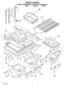 03 - Shelf parts for Kitchenaid Refrigerator KTRS19ELWH00 from AppliancePartsPros.com