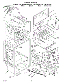 02 - Liner parts for Kitchenaid Refrigerator KTRC19ELBT00 from AppliancePartsPros.com