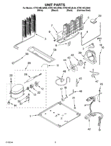 05 - Unit parts for Kitchenaid Refrigerator KTRC19ELBT00 from AppliancePartsPros.com