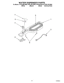 08 - Water Dispenser, Optional parts for Kitchenaid Refrigerator KTRC19ELWH00 from AppliancePartsPros.com