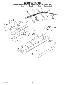 12 - Control Parts, Parts Not Illustrated parts for Kitchenaid Refrigerator KSRA22ILSS00 from AppliancePartsPros.com