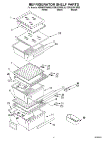 03 - Refrigerator Shelf parts for Kitchenaid Refrigerator KSRU25FKWH02 from AppliancePartsPros.com