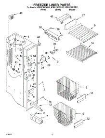 04 - Freezer Liner parts for Kitchenaid Refrigerator KSRU25FKWH02 from AppliancePartsPros.com
