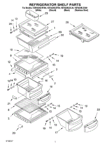 05 - Refrigerator Shelf Parts parts for Kitchenaid Refrigerator KSRA22ILBL00 from AppliancePartsPros.com