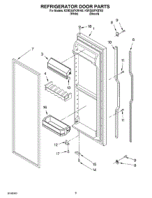 06 - Refrigerator Door parts for Kitchenaid Refrigerator KSRD25FKBT02 from AppliancePartsPros.com