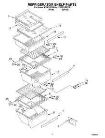 03 - Refrigerator Shelf parts for Kitchenaid Refrigerator KSRD25FKWH02 from AppliancePartsPros.com