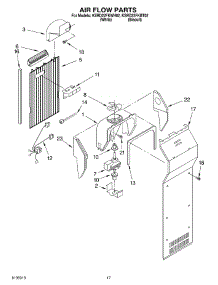 10 - Air Flow parts for Kitchenaid Refrigerator KSRD22FKWH02 from AppliancePartsPros.com