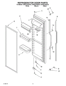 06 - Refrigerator Door parts for Kitchenaid Refrigerator KSRG27FKWH02 from AppliancePartsPros.com