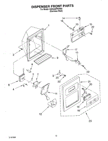 09 - Dispenser Front parts for Kitchenaid Refrigerator KSRG22FKSS02 from AppliancePartsPros.com