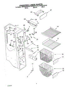 04 - Freezer Liner parts for Kitchenaid Refrigerator KSRG22FKBL02 from AppliancePartsPros.com