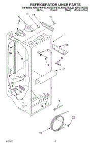02 - Refrigerator Liner parts for Kitchenaid Refrigerator KSRS27IKSS02 from AppliancePartsPros.com