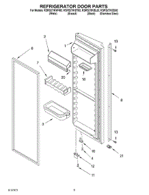 06 - Refrigerator Door parts for Kitchenaid Refrigerator KSRS27IKBT02 from AppliancePartsPros.com