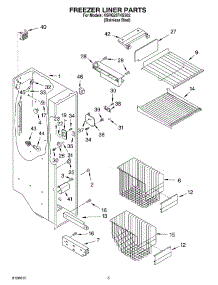 04 - Freezer Liner parts for Kitchenaid Refrigerator KSRG25FKSS02 from AppliancePartsPros.com