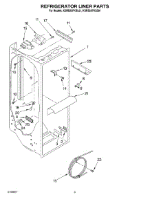 02 - Refrigerator Liner parts for Kitchenaid Refrigerator KSRB25FKSS01 from AppliancePartsPros.com
