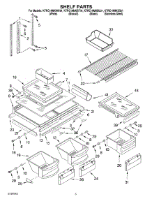 03 - Shelf parts for Kitchenaid Refrigerator KTRC19MKBT01 from AppliancePartsPros.com