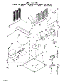 05 - Unit parts for Kitchenaid Refrigerator KTRC19MKSS01 from AppliancePartsPros.com