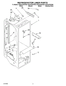 02 - Refrigerator Liner parts for Kitchenaid Refrigerator KSRA25KKBL00 from AppliancePartsPros.com