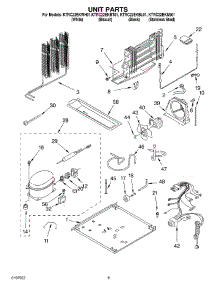 05 - Unit parts for Kitchenaid Refrigerator KTRC22EKBL01 from AppliancePartsPros.com